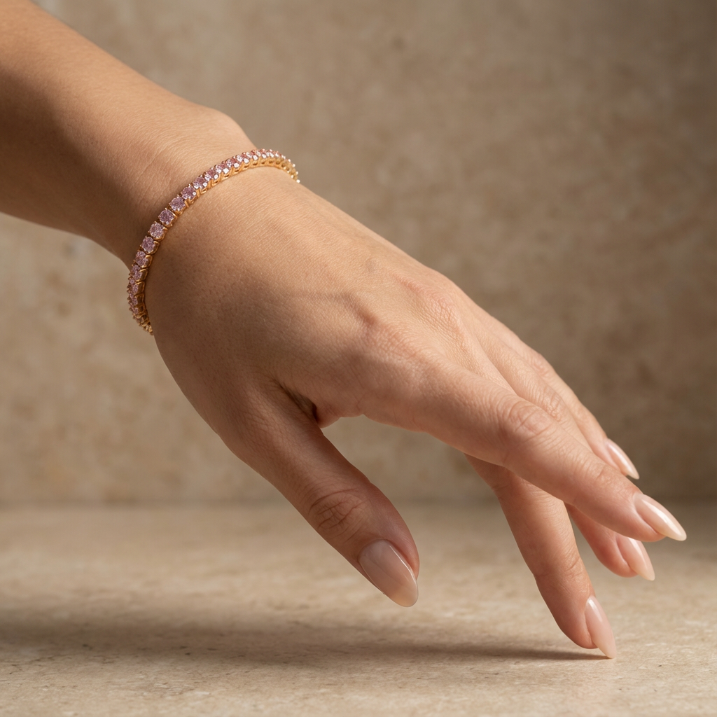 Pink Tennis Bracelet