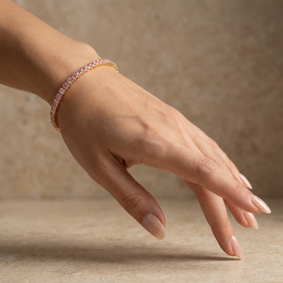 Pink Tennis Bracelet