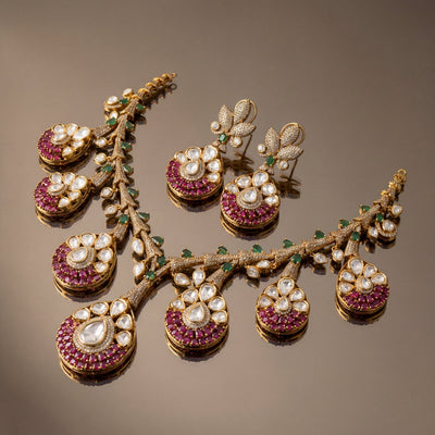 Diya Tulip Necklace Set