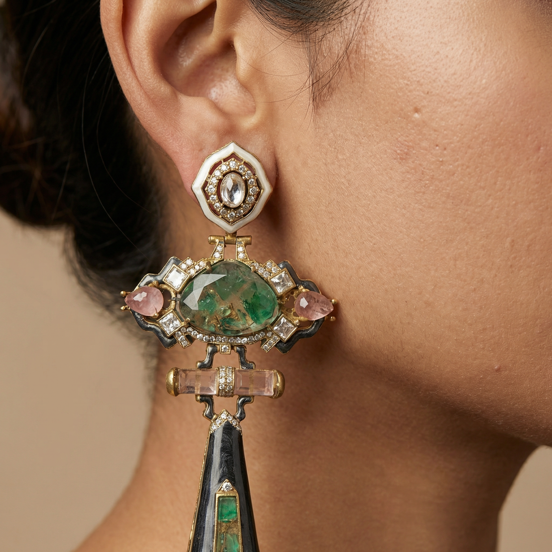 Art Deco Gemstone Earrings