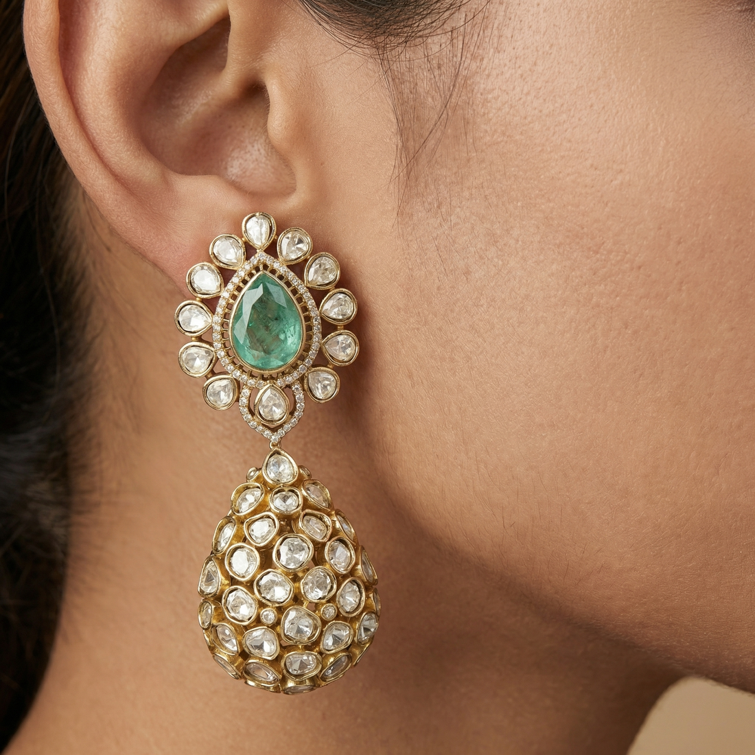 Anokhi – crimson noor drop earrings by Ozel