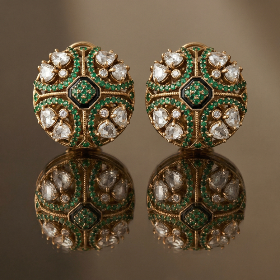 Zehreen – virasat stud earrings by Ozel