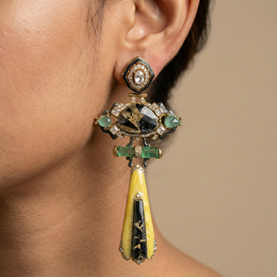 Art Deco Gemstone Earrings