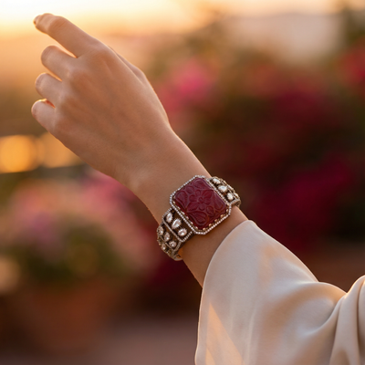 Ruhani Carved Statement Cuff