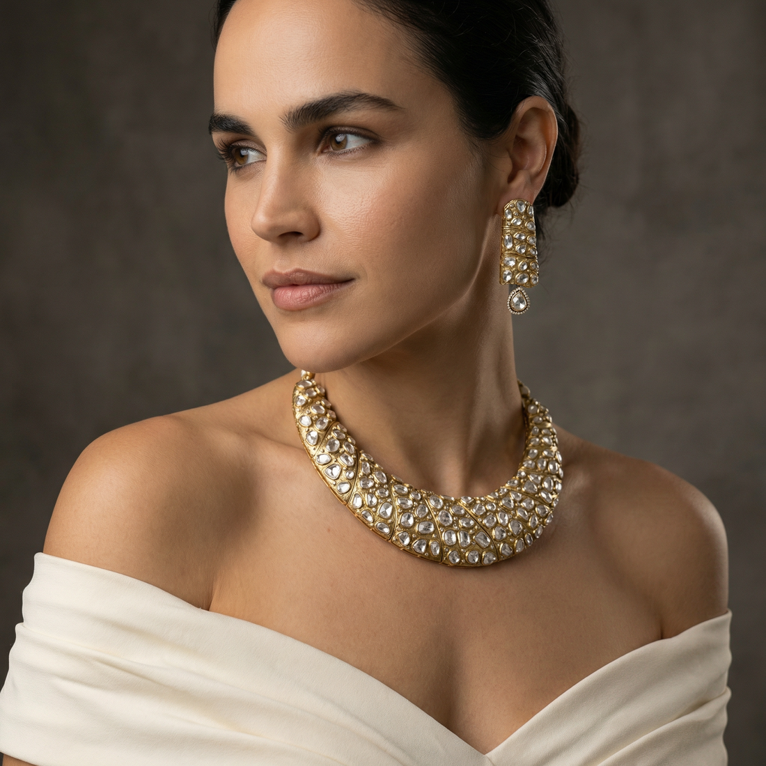 ORELYS Polki Collar Necklace