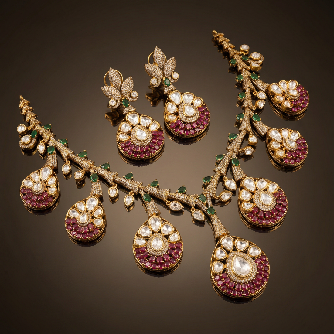 Diya Tulip Necklace Set