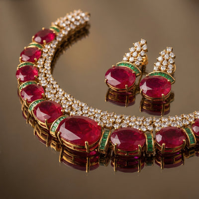 Rajkumari Ruby & Emerald Heirloom Set