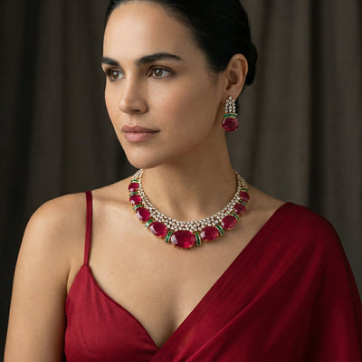 Rajkumari Ruby & Emerald Heirloom Set