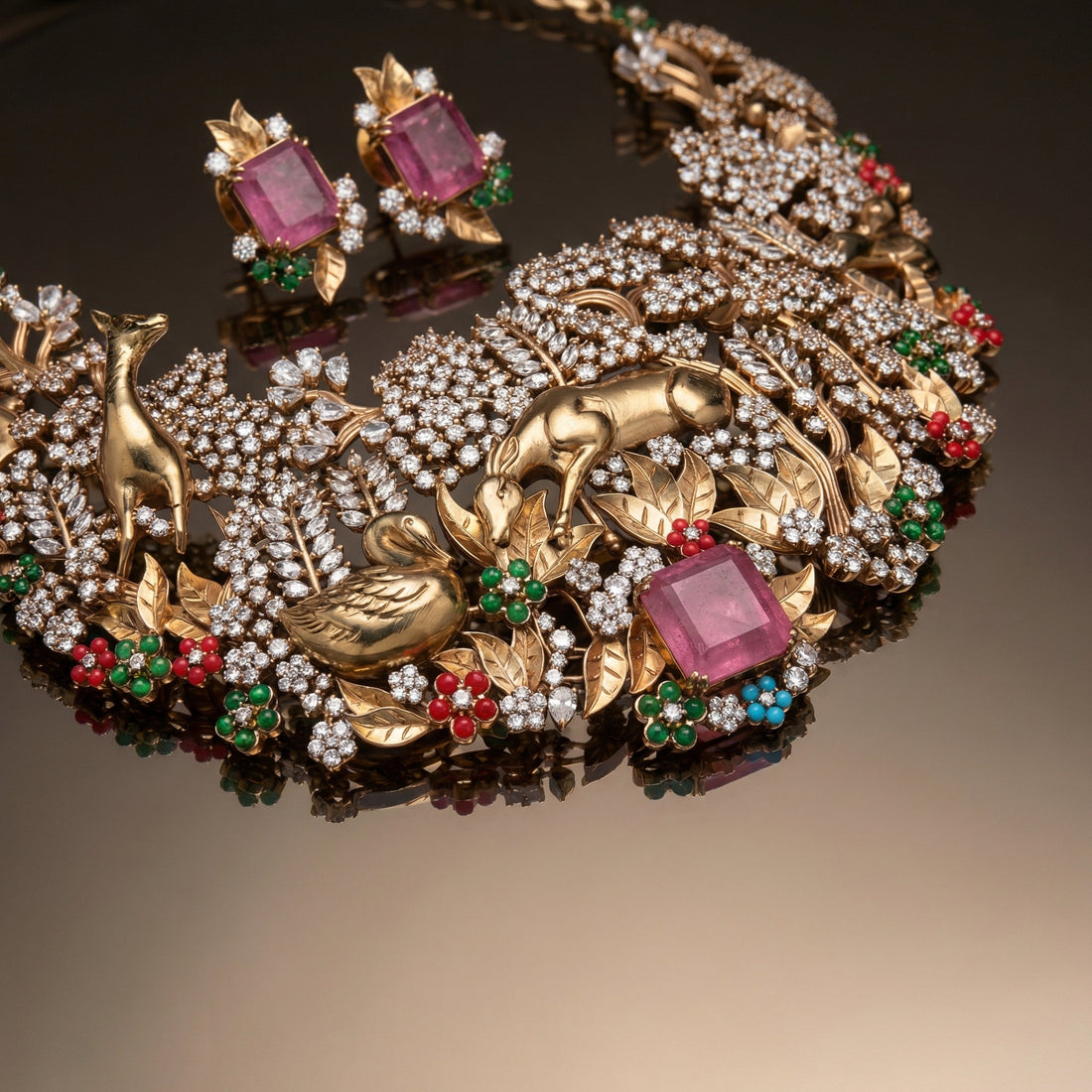 Enchanted Garden Choker Set – ornate floral choker by Ozel