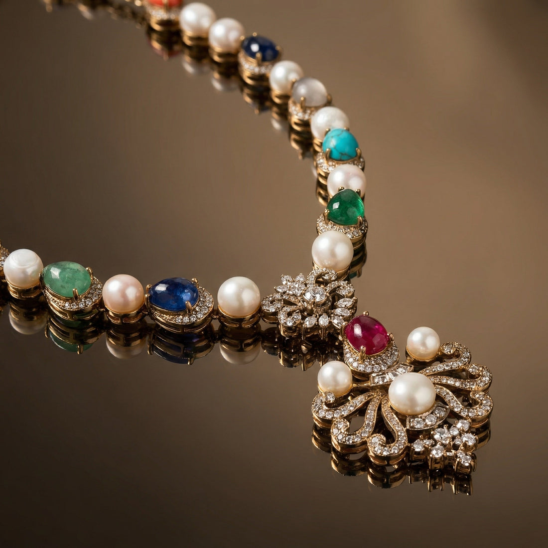 Jewel Medley Necklace Set – heritage Indian jewelry by Ozel