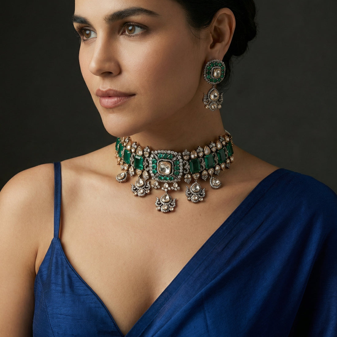 Durbar Regal Choker Set – statement Indian jewelry by Ozel