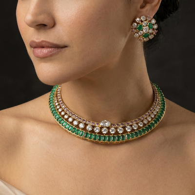 Laminar Emerald Court Necklace – heritage emerald jewelry by Ozel