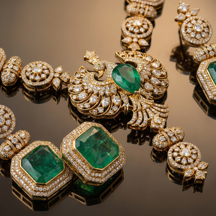 Mayurika Necklace Set – heritage Indian jewelry by Ozel