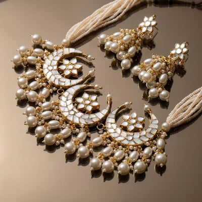 Chand MoP Choker Set – heritage mother-of-pearl jewelry by Ozel