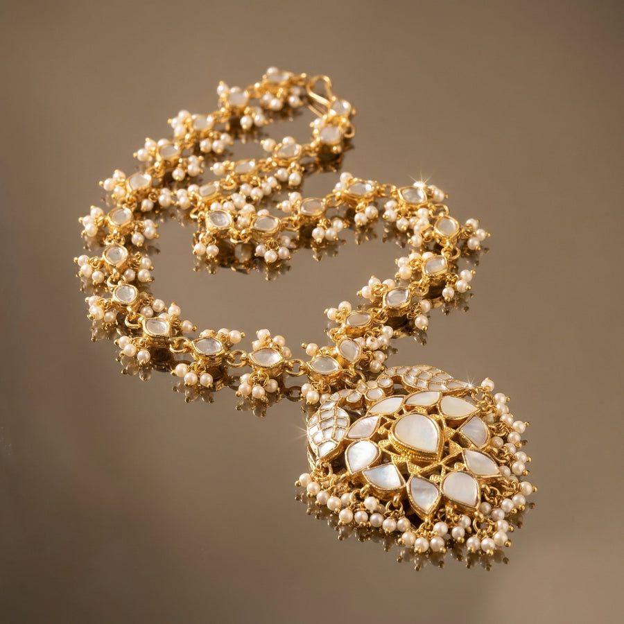 Aarohi MoP Pendant Necklace – heritage MOP jewelry by Ozel