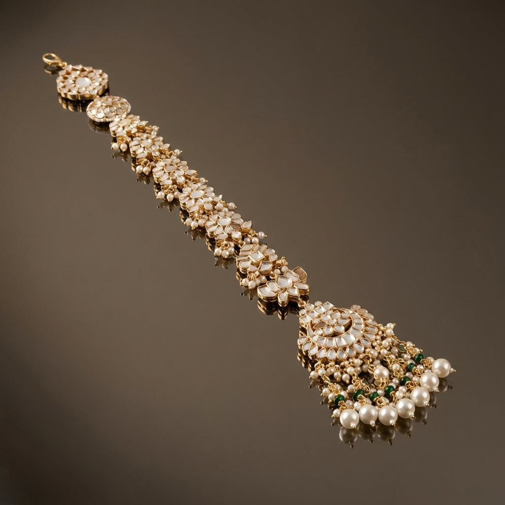 Rajlata MoP Hair Braid Adornment – heritage Indian hair ornament by Ozel