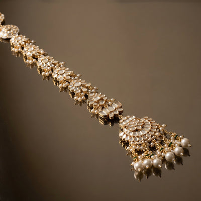 Rajlata MoP Hair Braid Adornment – luminous MOP bridal accessory by Ozel