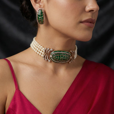 Amanat Heritage Choker Set – traditional Indian choker by Ozel