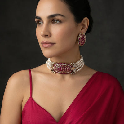 Amanat Heritage Choker Set – handcrafted heritage choker by Ozel