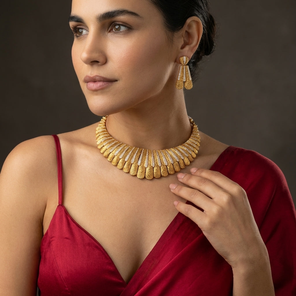 Gold Eternal Necklace Set