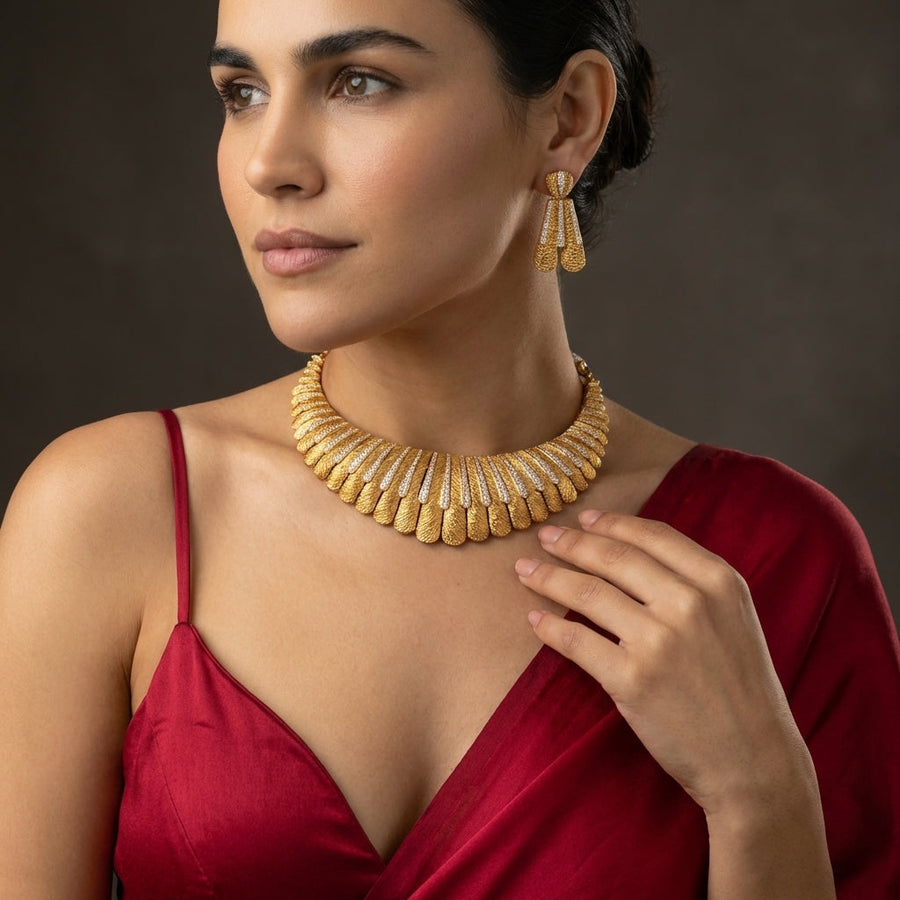 Gold Eternal Necklace Set