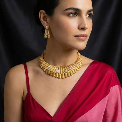 Gold Eternal Necklace Set