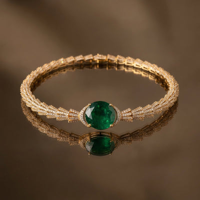 Harini Emerald Elegance Necklace Set