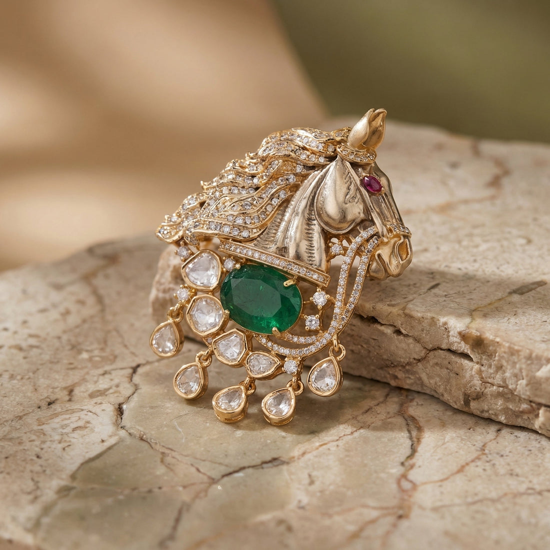 Ashva – heritage brooch by Ozel