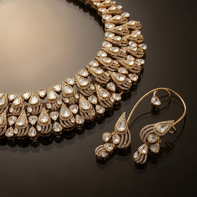 Osheen – polki choker set with earcuffs by Ozel
