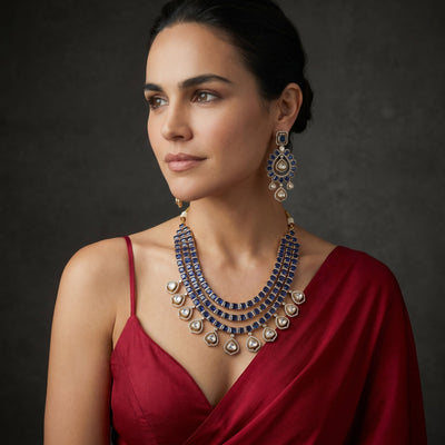 Alita – cascade necklace set by Ozel