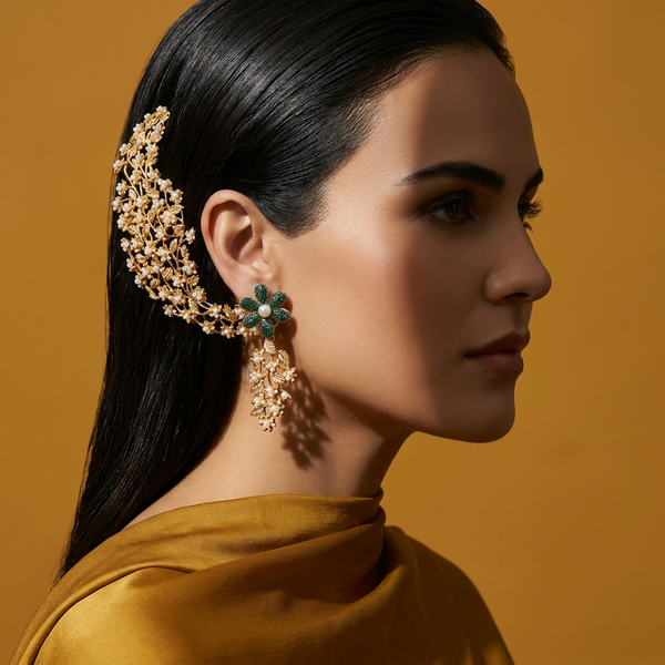 Blossom Earrings with Hair Accessory