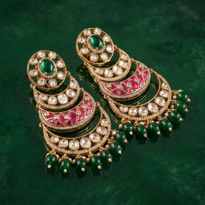 Rajasi Tiered Chandbali Earrings