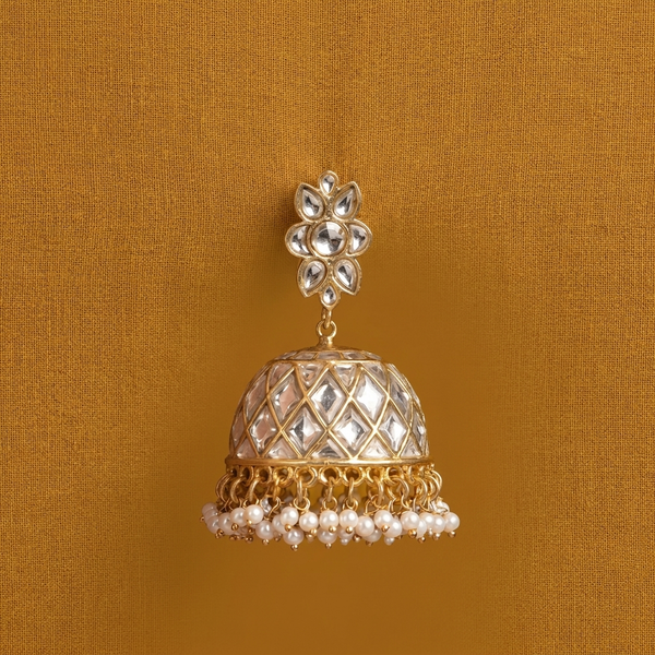 Yashira Kundan Dome Jhumka