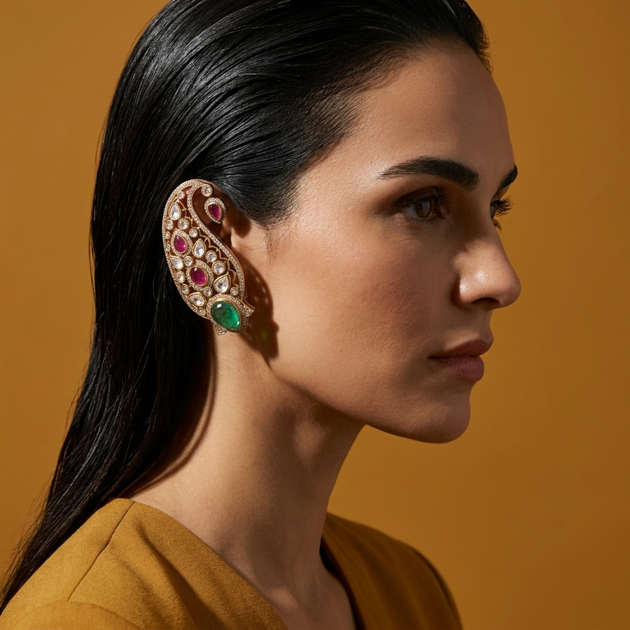 Mayura Navratna Ear Cuff