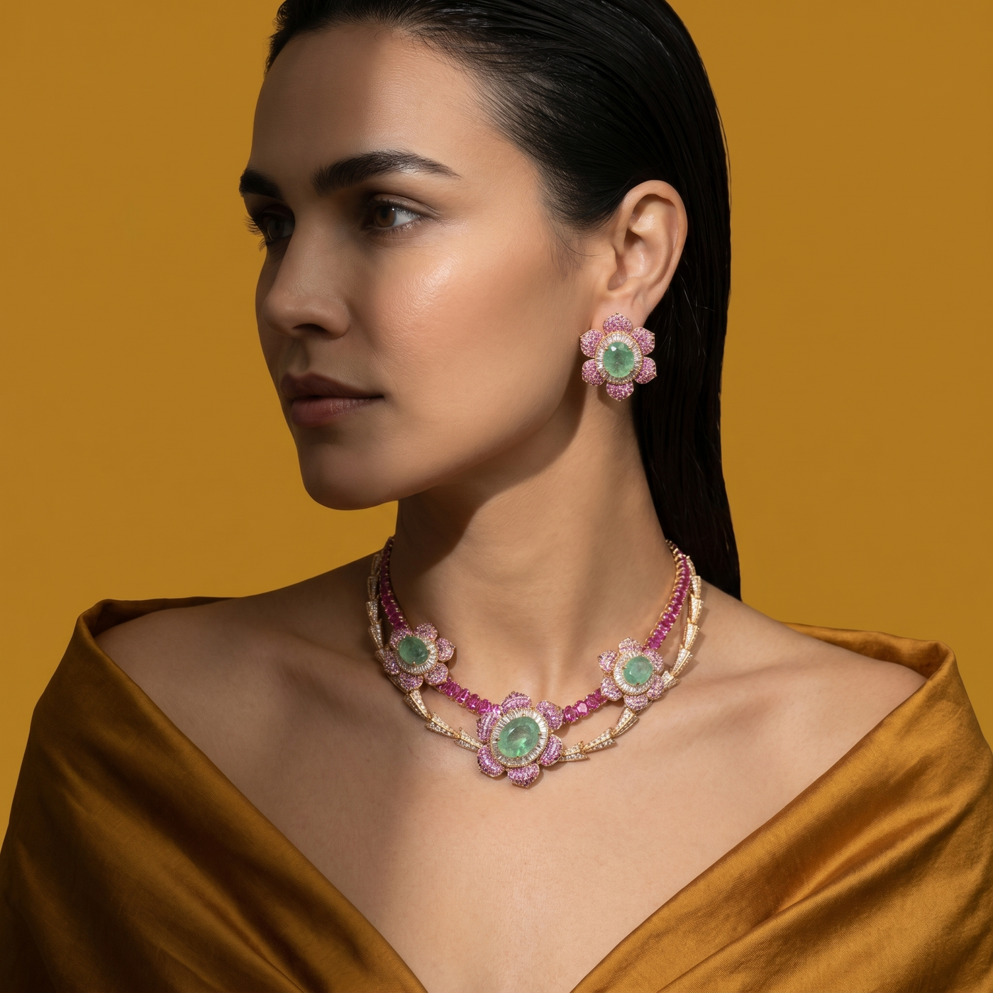 Kalindi Blossom Necklace Set