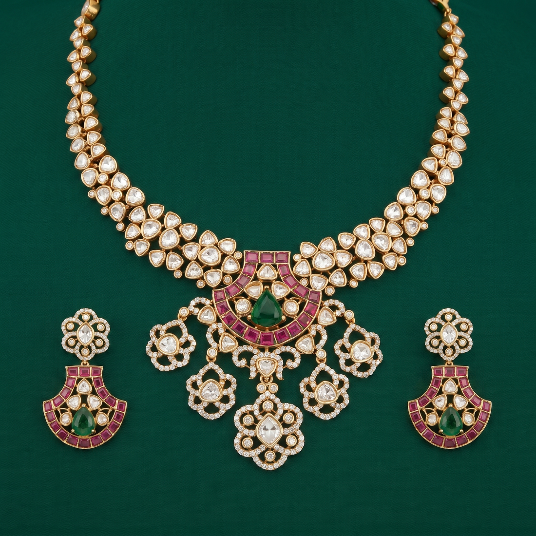 Lahiri Polki Heritage Necklace Set