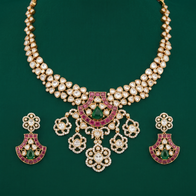 Lahiri Polki Heritage Necklace Set