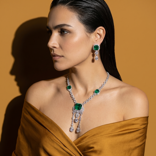 The Empire Emerald Necklace Set