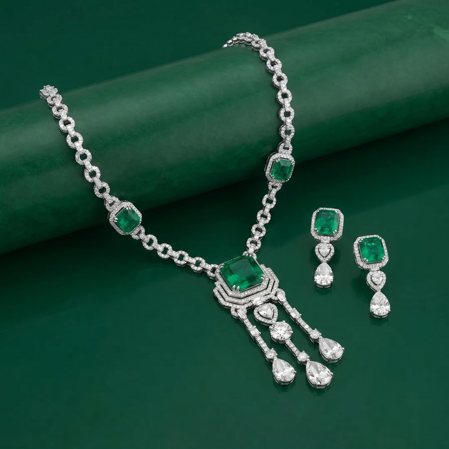 The Empire Emerald Necklace Set