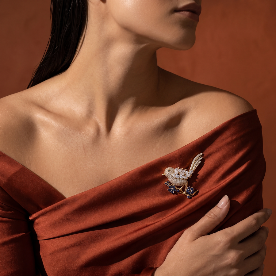 Anadita Whispering Bird Brooch