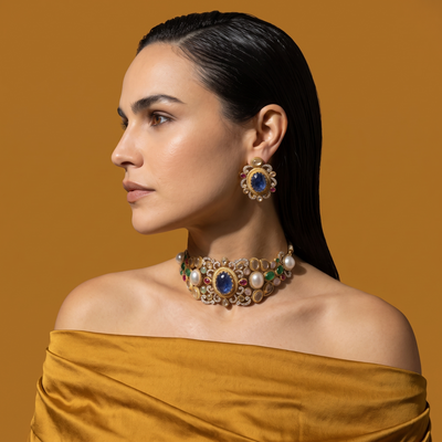 Neelam Navratna Kundan Choker Set