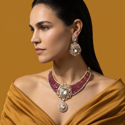 Misha Ruby Necklace Set