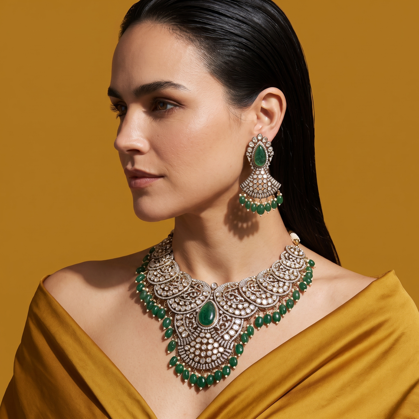Emerald Princess Necklace Set
