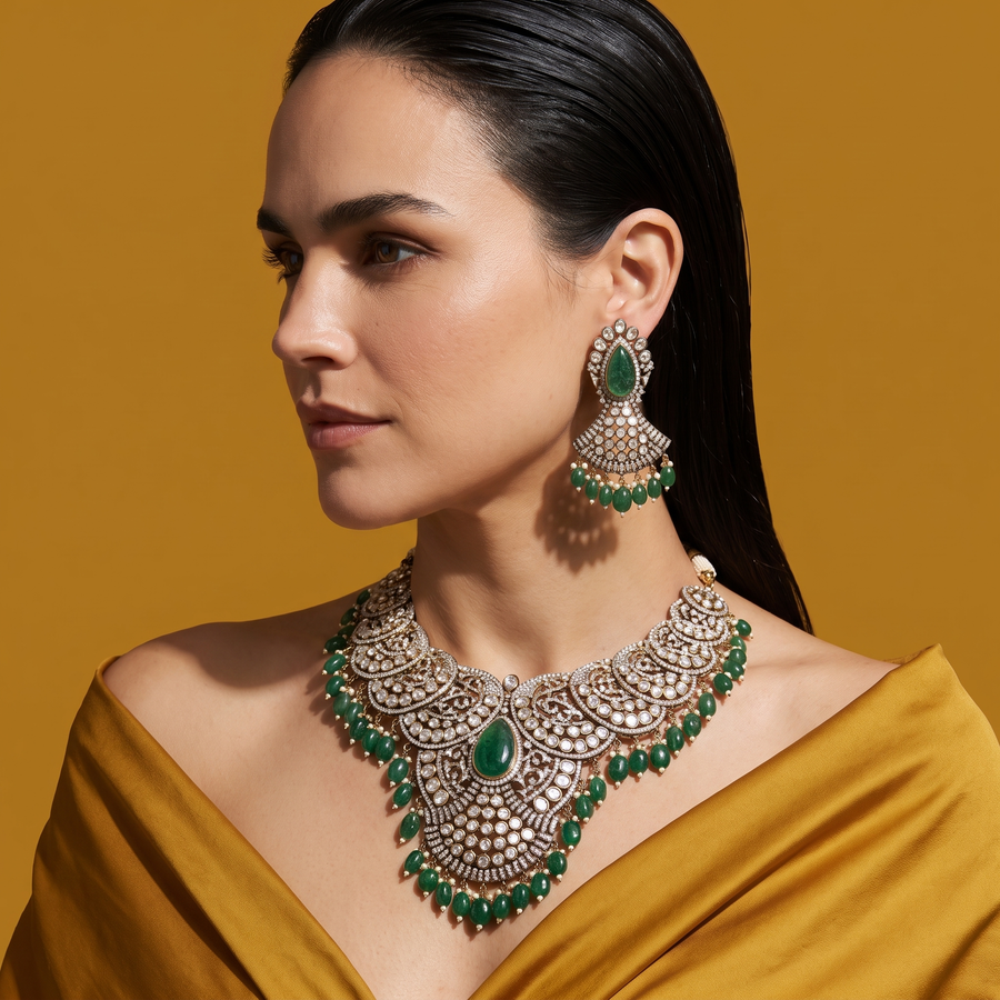 Emerald Princess Necklace Set