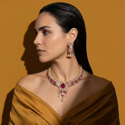 Shanaya Ruby Necklace Set