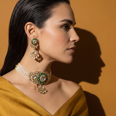 Vayana Polki Pearl Choker Set
