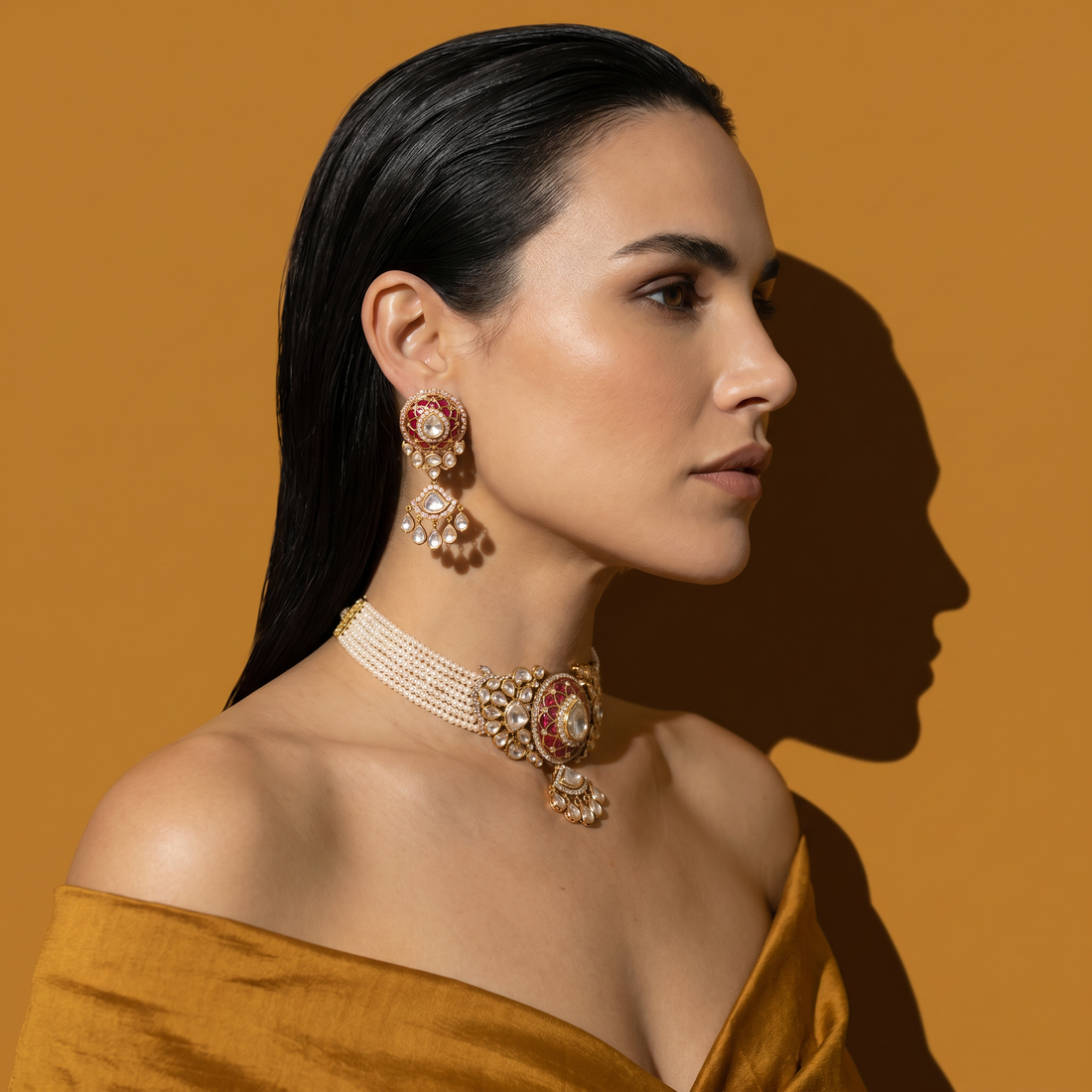 Vayana Polki Pearl Choker Set