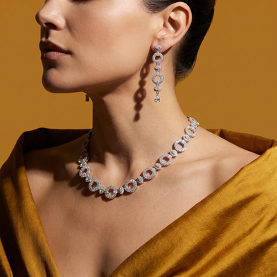 Aarohi Diamond Halo Set