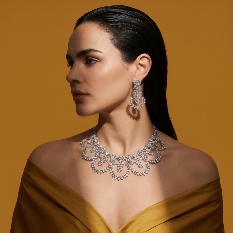 Mrinal Regal Diamond Cascade Set