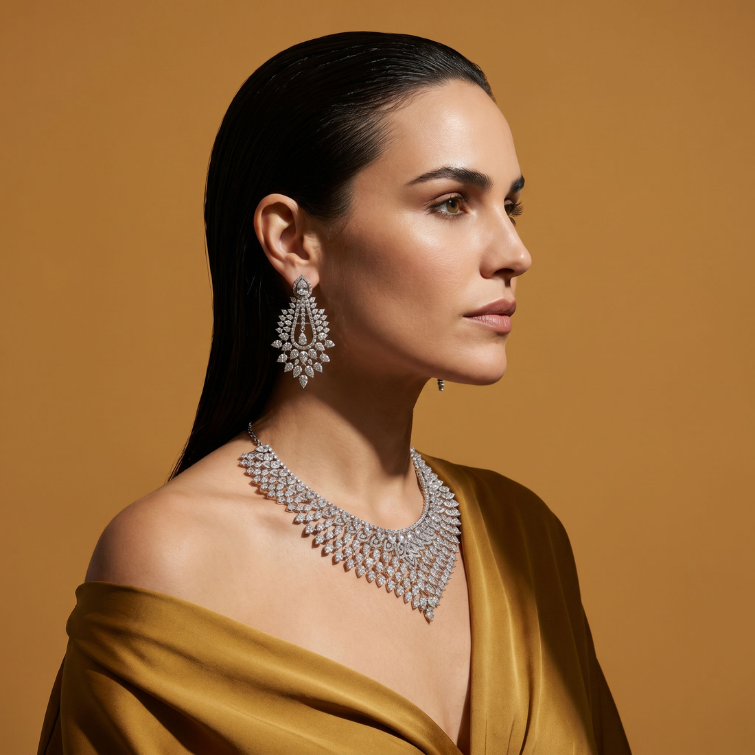 Tanirika Diamond Feather Cascade Set